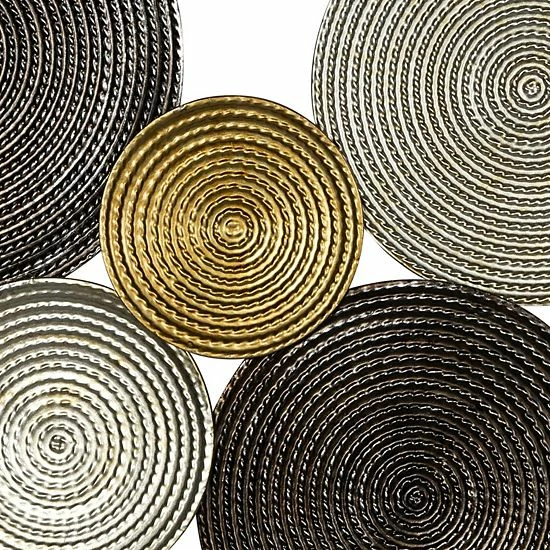 Stratton Home Decor Textured Plates Metal Wall Art 3 Stratton Home Decor Textured Plates Metal Wall Art - Image 3
