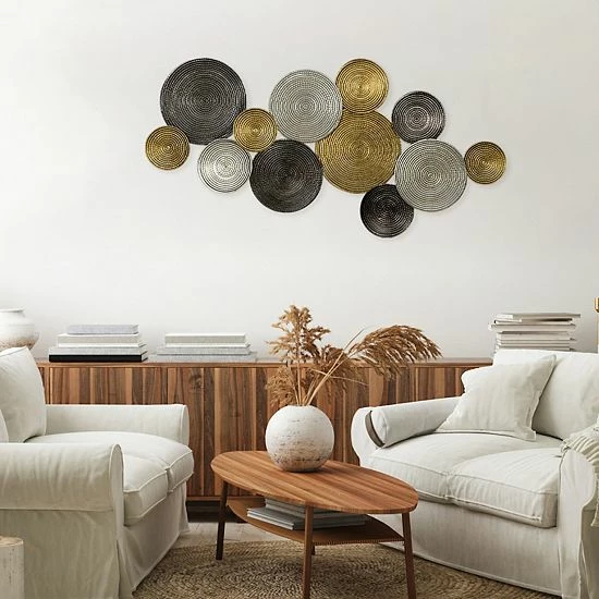 Stratton Home Decor Textured Plates Metal Wall Art 6 Stratton Home Decor Textured Plates Metal Wall Art - Image 6