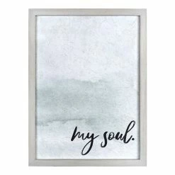 Stratton Home Decor Traditional Textured My Soul Framed Wall Art