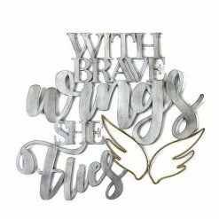 Stratton Home Decor "With Brave Wings She Flies" Wall Decor