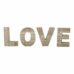Stratton Home Decor Set Of 4 Wood Love Wall Art