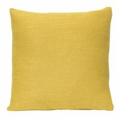 Stratton Home Decor Tweed Square Pillow Mustard