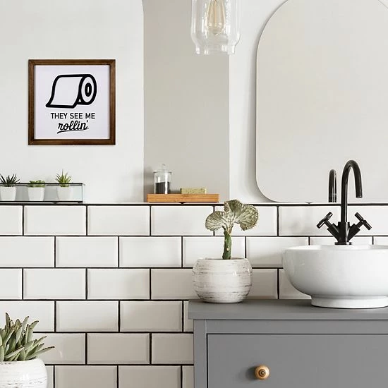 Stratton Home Decor Rolling Toilet Paper Bathroom Framed Wall Art 2 Stratton Home Decor Rolling Toilet Paper Bathroom Framed Wall Art - Image 2