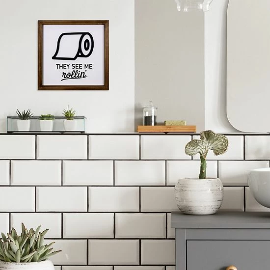 Stratton Home Decor Rolling Toilet Paper Bathroom Framed Wall Art 3 Stratton Home Decor Rolling Toilet Paper Bathroom Framed Wall Art - Image 3
