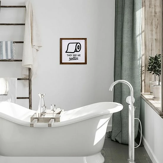 Stratton Home Decor Rolling Toilet Paper Bathroom Framed Wall Art 4 Stratton Home Decor Rolling Toilet Paper Bathroom Framed Wall Art - Image 4