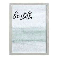 Stratton Home Decor Traditional Textured Be Still Framed Wall Art
