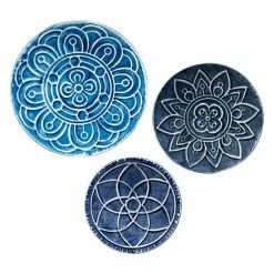 Stratton Home Decor Set Of 3 Mykonos Metal Plates Wall Décor
