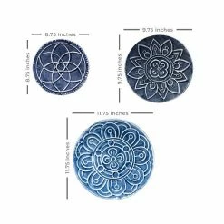 Stratton Home Decor Set Of 3 Mykonos Metal Plates Wall Décor -Stratton Home Decor shop unnamed file 1730