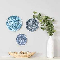 Stratton Home Decor Set Of 3 Mykonos Metal Plates Wall Décor -Stratton Home Decor shop unnamed file 1733