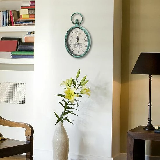 Stratton Home Decor Distressed Vintage Wall Clock 2 Stratton Home Decor Distressed Vintage Wall Clock - Image 2