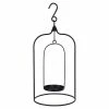Stratton Home Decor Farmhouse Matte Black Hanging Candle Holder