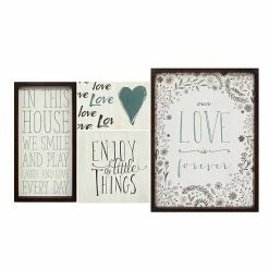 Stratton Home Decor Love Sentiments Wall Art 5-piece Set