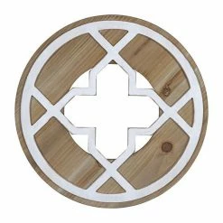Stratton Home Decor Farmhouse Two Tone Round Medallion Wall Decor