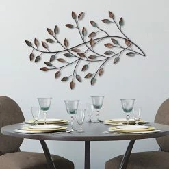 Stratton Home Decor Blowing Leaves Metal Wall Decor