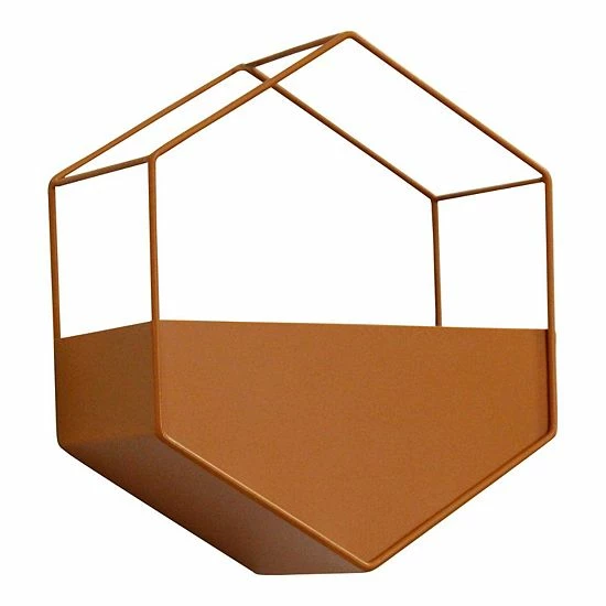 Stratton Home Decor Orange Metal Wall Planter 3 Stratton Home Decor Orange Metal Wall Planter - Image 3