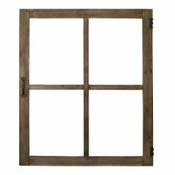 Stratton Home Decor Wood Windowpane Wall Decor