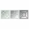 Stratton Home Decor Tri-color Square Mirror Wall Decor 3-piece Set