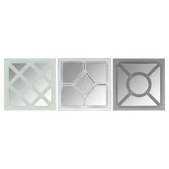 Stratton Home Decor Tri-color Square Mirror Wall Decor 3-piece Set