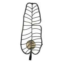 Stratton Home Decor Tropical Metallic Gold Leaf Wall Sconce -Stratton Home Decor shop unnamed file 1940