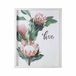 Stratton Home Decor Live Floral Framed Wall Art