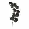 Stratton Home Decor Matte Black And Gold Metal Orchids Wall Décor