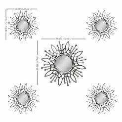 Stratton Home Decor Burst Wall Mirror 5-piece Set Silver -Stratton Home Decor shop unnamed file 199