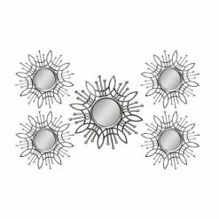 Stratton Home Decor Burst Wall Mirror 5-piece Set Silver -Stratton Home Decor shop unnamed file 203