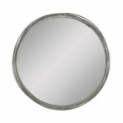 Stratton Home Decor Round Wall Mirror