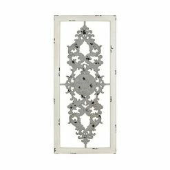 Stratton Home Decor "Grey Scroll Panel" Wall Decor