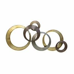 Stratton Home Decor Metallic Rings Wall Decor