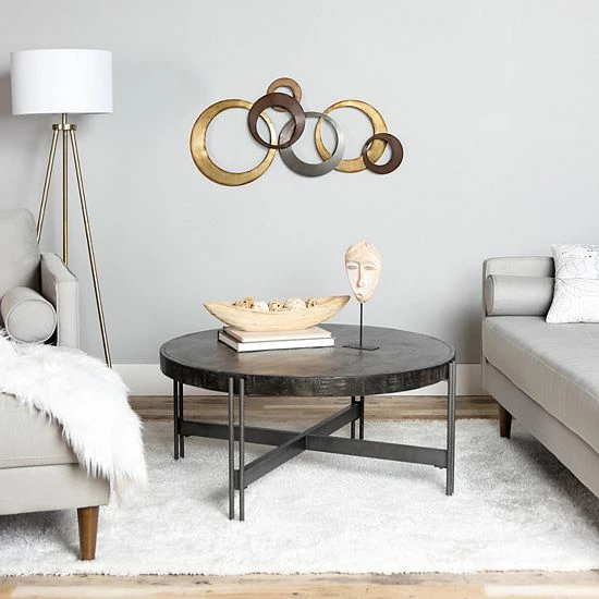 Stratton Home Decor Metallic Rings Wall Decor 2 Stratton Home Decor Metallic Rings Wall Decor - Image 2