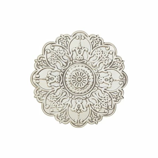Stratton Home Decor White Medallion Wall Decor 1 Stratton Home Decor White Medallion Wall Decor