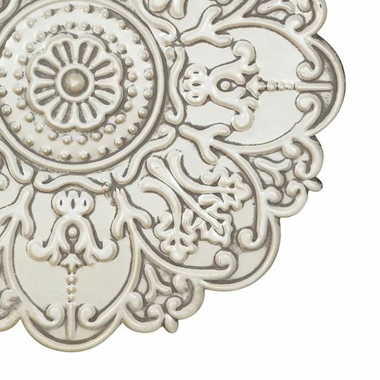 Stratton Home Decor White Medallion Wall Decor 3 Stratton Home Decor White Medallion Wall Decor - Image 3