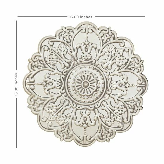 Stratton Home Decor White Medallion Wall Decor 5 Stratton Home Decor White Medallion Wall Decor - Image 5