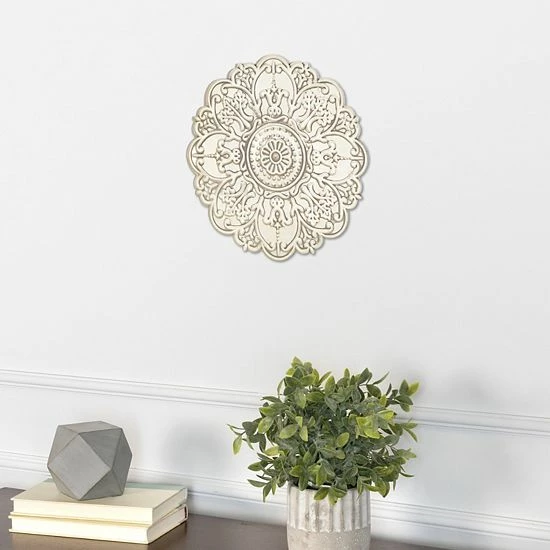 Stratton Home Decor White Medallion Wall Decor 6 Stratton Home Decor White Medallion Wall Decor - Image 6