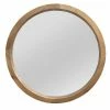 Stratton Home Decor Maddie Round Wood Wall Mirror