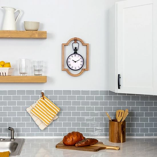 Stratton Home Decor Farmhouse Liam Wall Clock 2 Stratton Home Decor Farmhouse Liam Wall Clock - Image 2