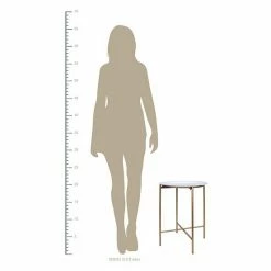 Stratton Home Decor Modern White And Gold Tray Top Cross Legs End Table -Stratton Home Decor shop unnamed file 343