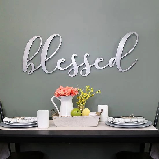 Stratton Home Decor Blessed Metal Wall Decor 2 Stratton Home Decor Blessed Metal Wall Decor - Image 2