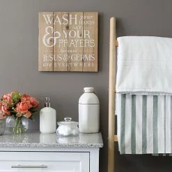 Stratton Home Decor Wash & Prayers Bath Wall Art
