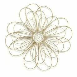 Stratton Home Decor "Gold Wire Flower" Wall Decor