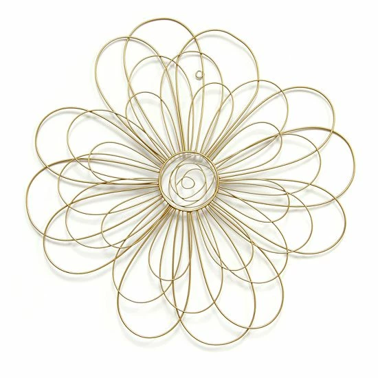 Stratton Home Decor "Gold Wire Flower" Wall Decor 1 Stratton Home Decor "Gold Wire Flower" Wall Decor