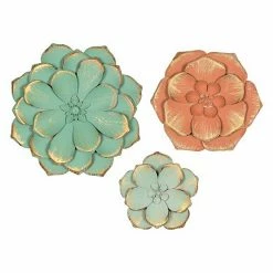 Stratton Home Decor Tricolor Floral Wall Decor 3-piece Set