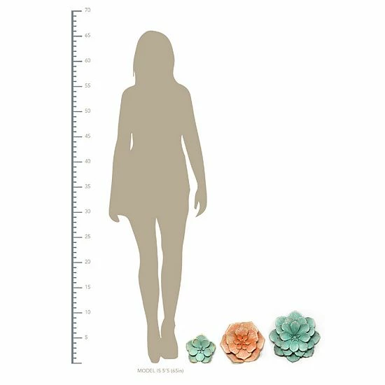 Stratton Home Decor Tricolor Floral Wall Decor 3-piece Set 4 Stratton Home Decor Tricolor Floral Wall Decor 3-piece Set - Image 4