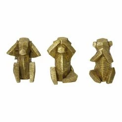 Stratton Home Decor Wise Monkey Sculpture Table Decor 3-piece Set
