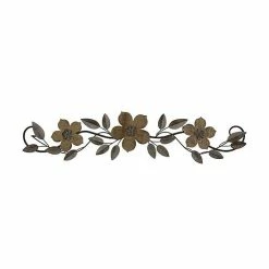 Stratton Home Decor Floral Metal & Wood Wall Decor