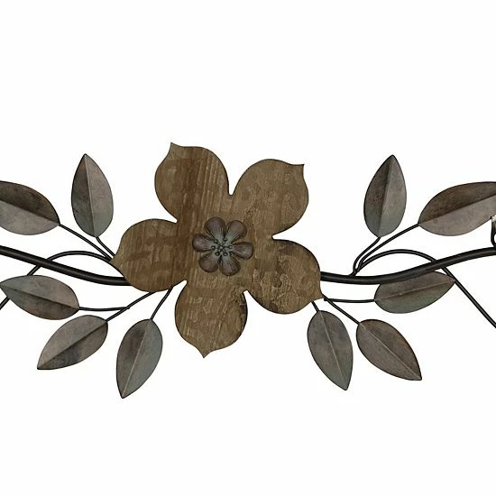 Stratton Home Decor Floral Metal & Wood Wall Decor 3 Stratton Home Decor Floral Metal & Wood Wall Decor - Image 3