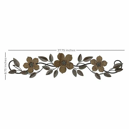 Stratton Home Decor Floral Metal & Wood Wall Decor 5 Stratton Home Decor Floral Metal & Wood Wall Decor - Image 5
