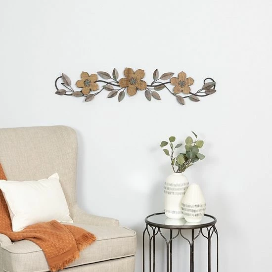 Stratton Home Decor Floral Metal & Wood Wall Decor 7 Stratton Home Decor Floral Metal & Wood Wall Decor - Image 7