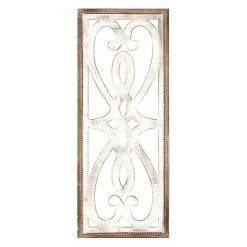 Stratton Home Decor Heart And Fleur Wood Panel Wall Decor